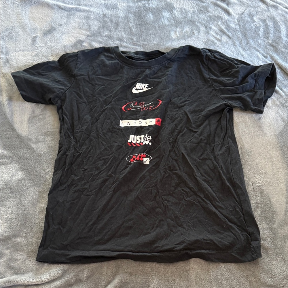 Nike Black and Red Boys Graphic Tee